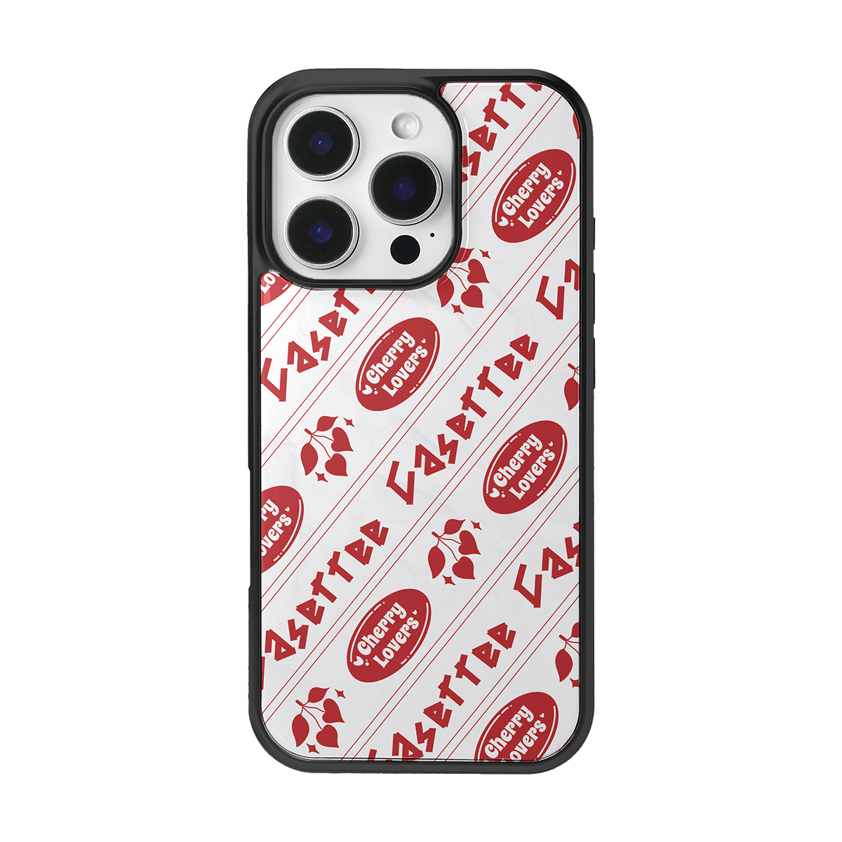 Cherry Lovers White Soft Epoxy iPhone Case