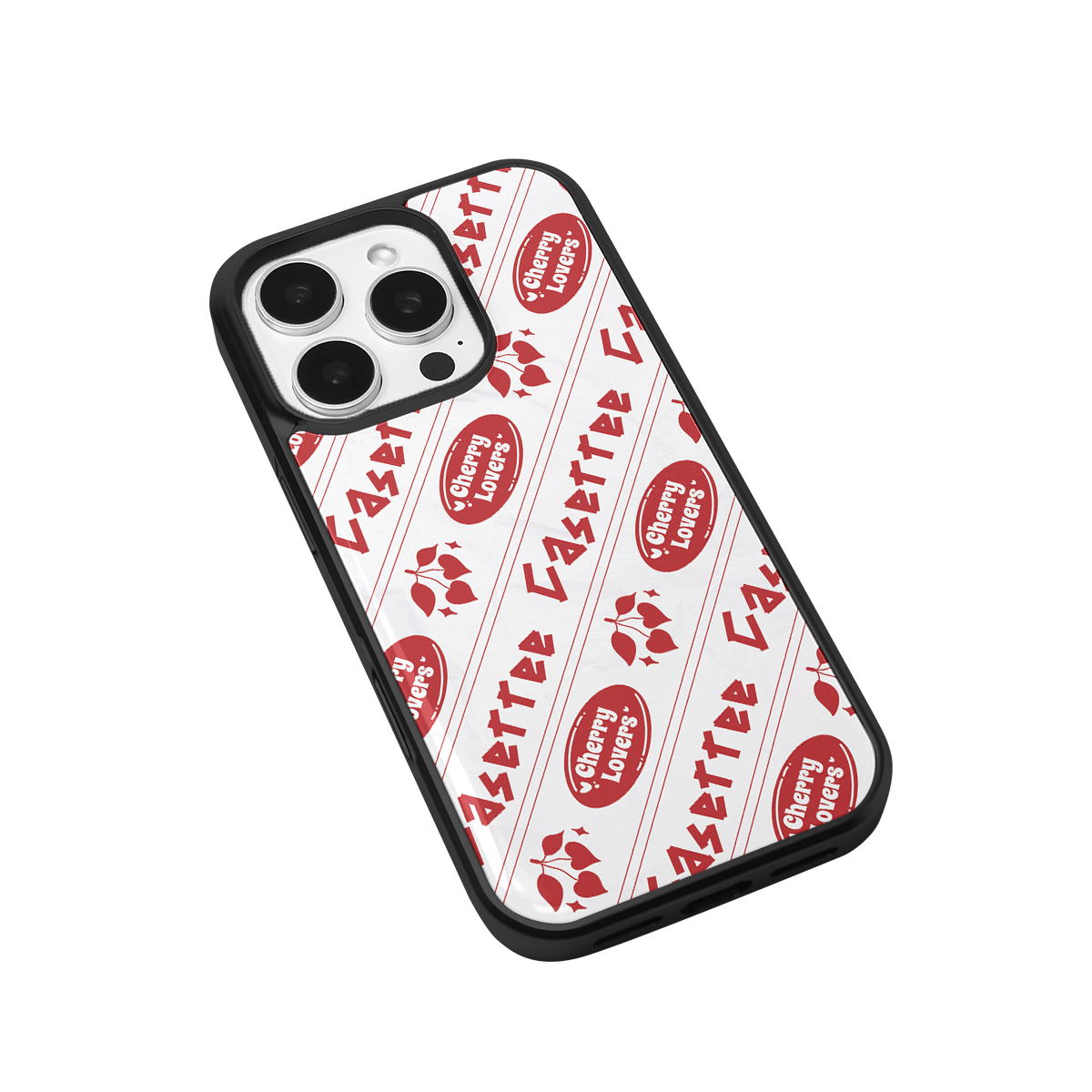 Cherry Lovers White Soft Epoxy iPhone Case
