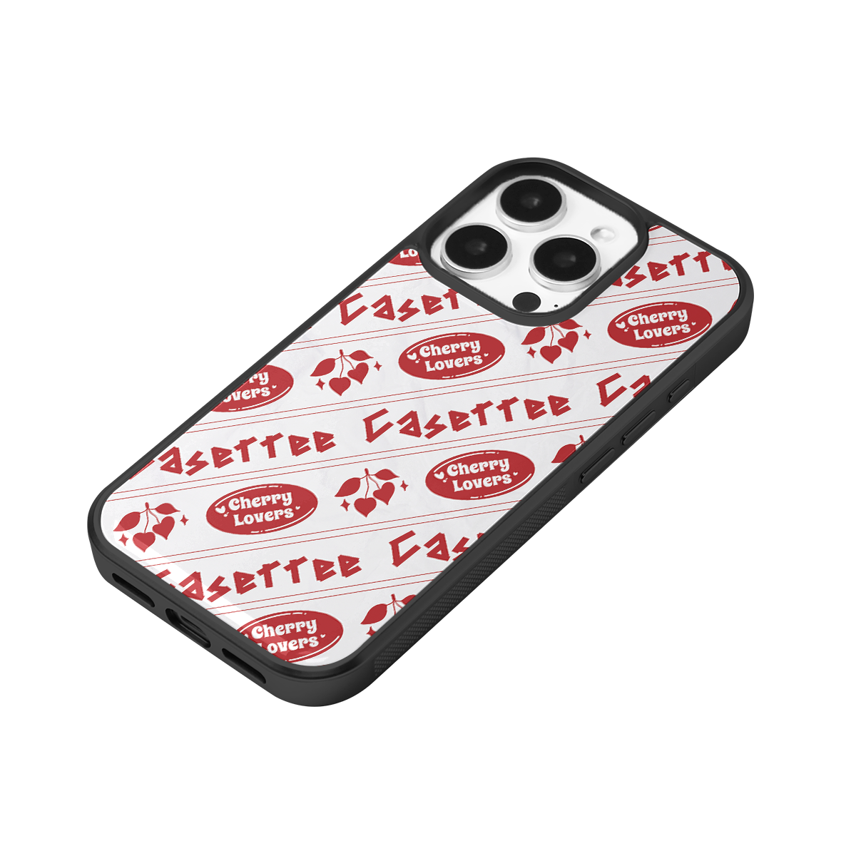 Cherry Lovers White Soft Epoxy iPhone Case