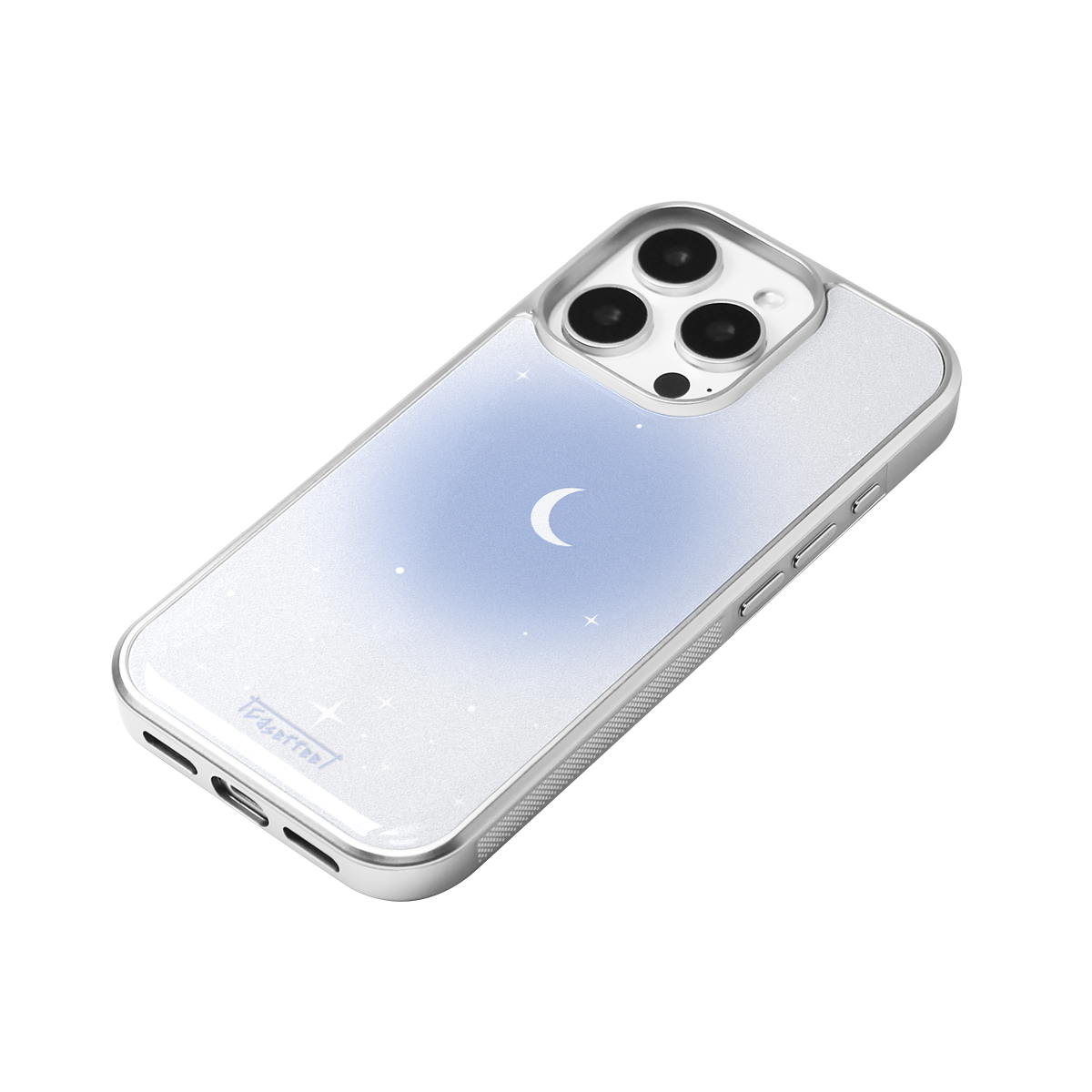 Moon Blue Soft Epoxy iPhone Case