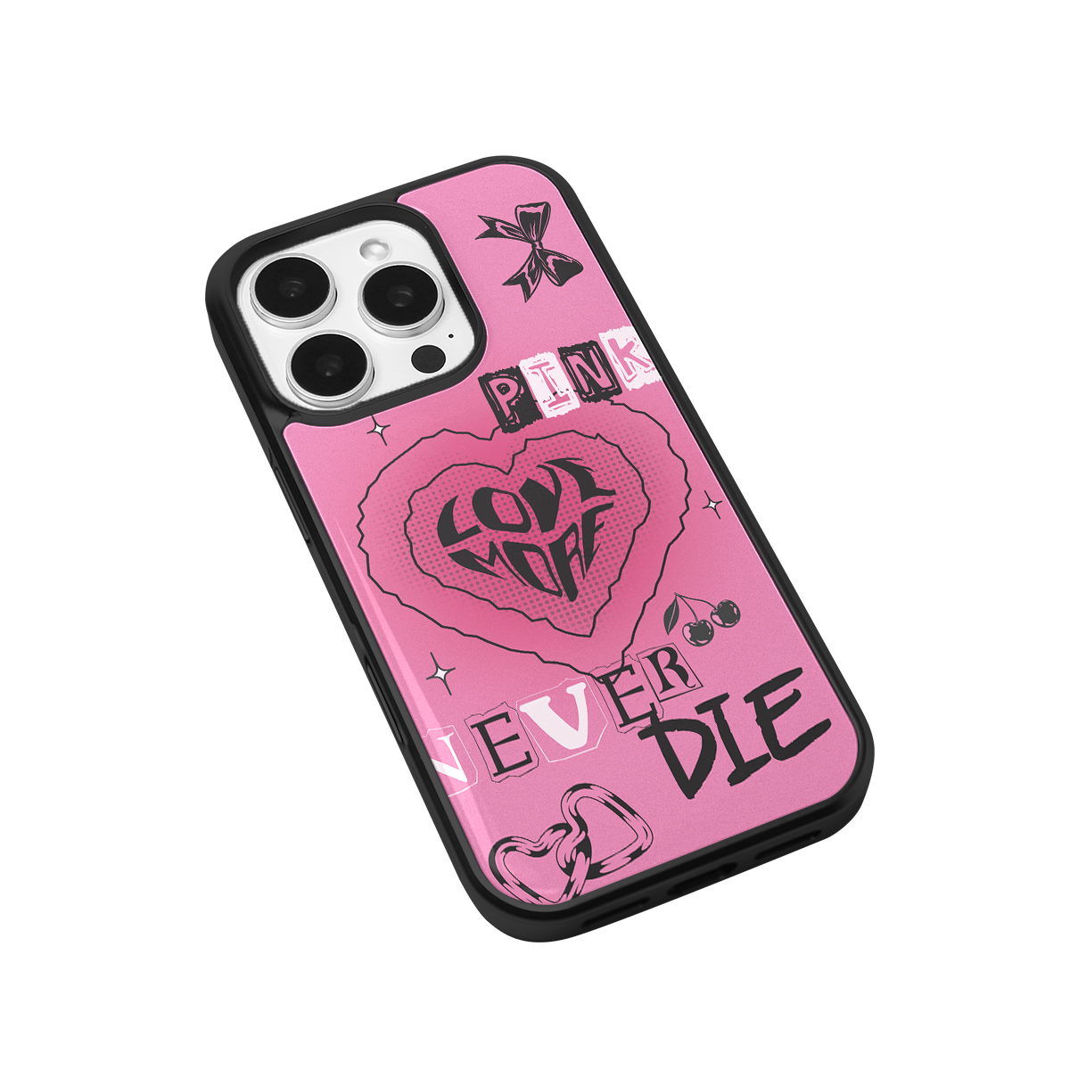 Pink Never Dies Soft Epoxy iPhone Case