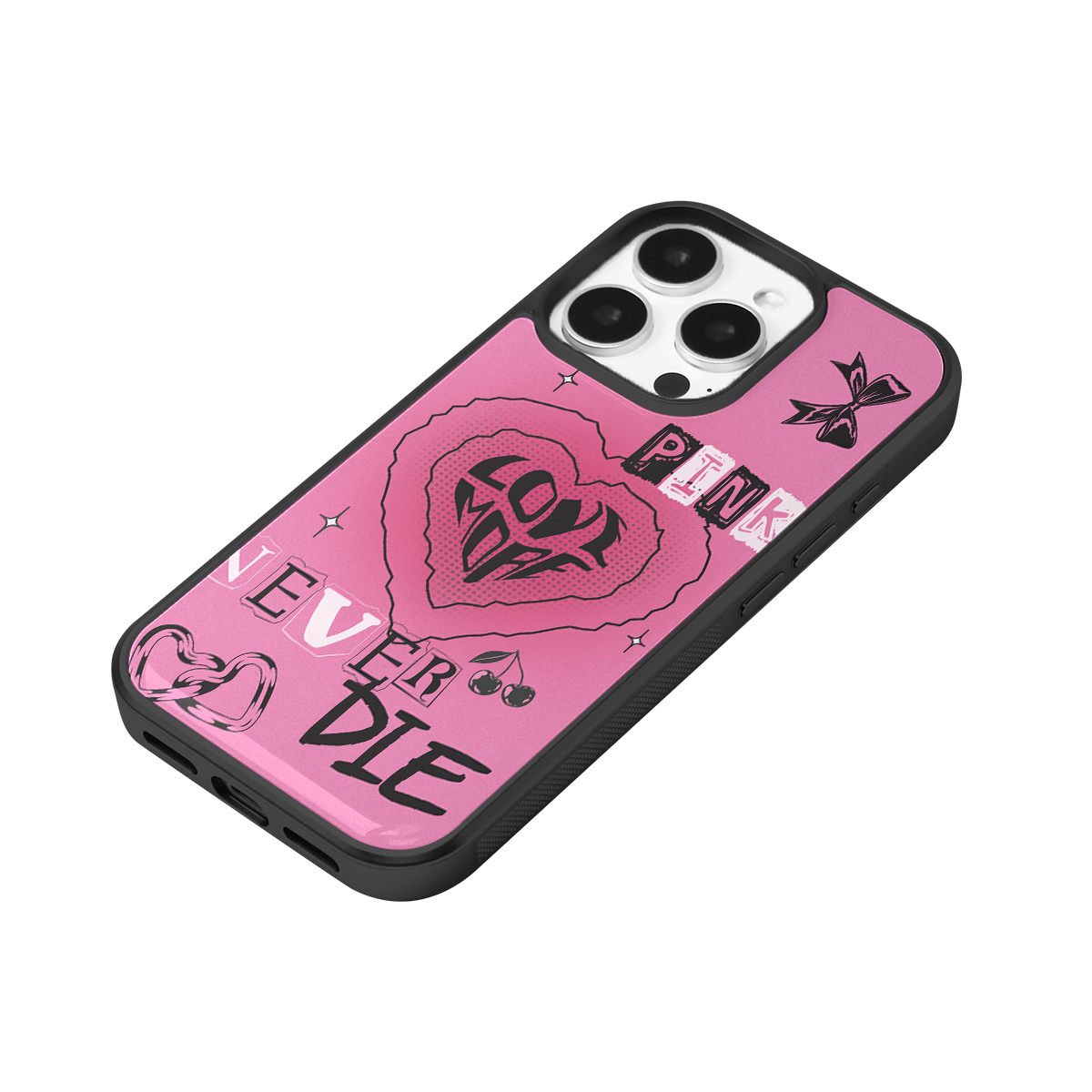 Pink Never Dies Soft Epoxy iPhone Case