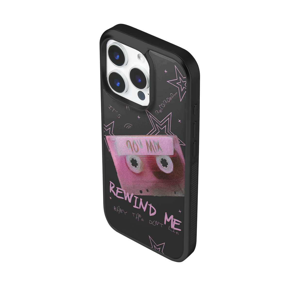 Rewind Me Black Soft Epoxy iPhone Case