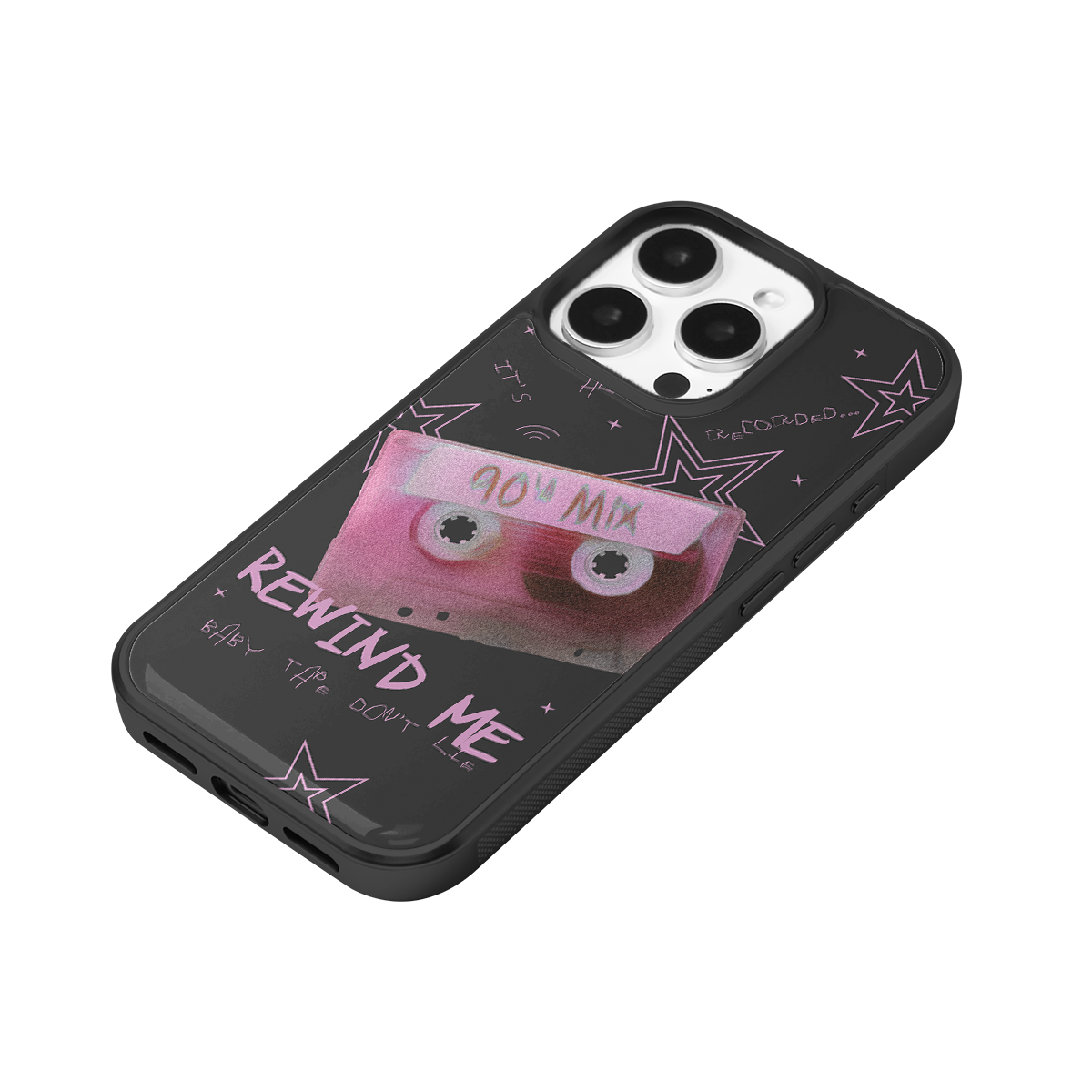Rewind Me Black Soft Epoxy iPhone Case