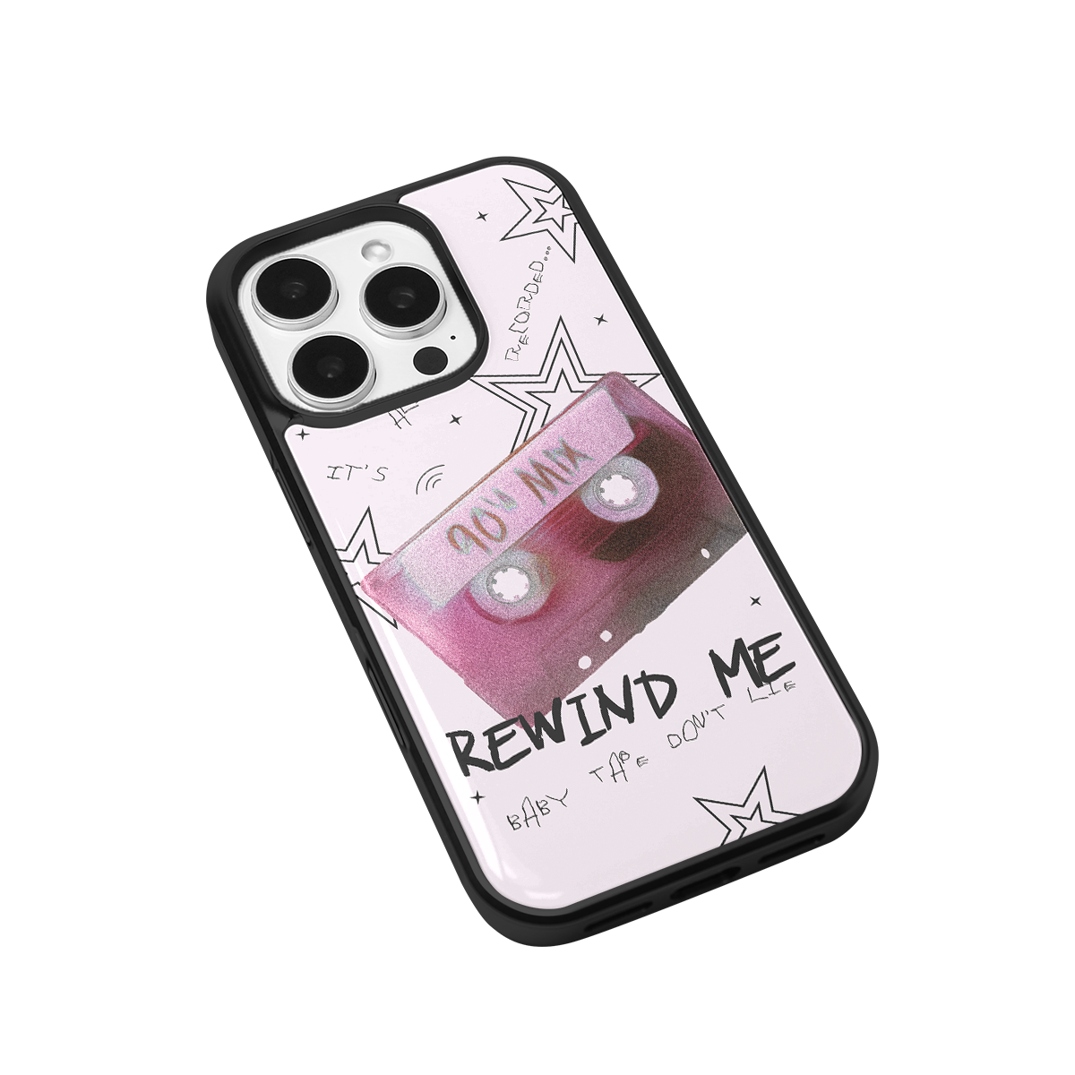Rewind Me White Soft Epoxy iPhone Case