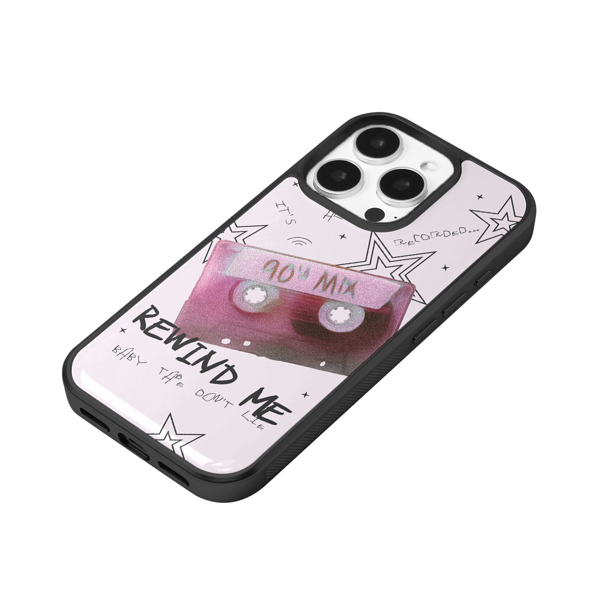 Rewind Me White Soft Epoxy iPhone Case